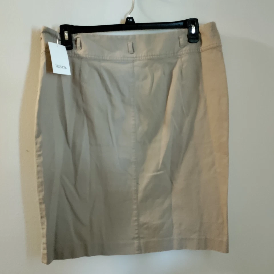 Saia Liz & Co feminina tamanho 14 bronzeada com cinto desgaste para trabalhar casual MSRP $50 - Imagem 4 de 4