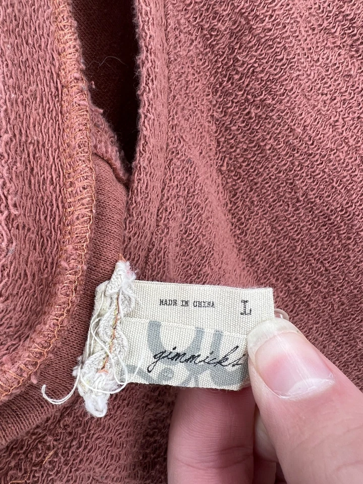 Suéter Hebilla Trucos Mujer L Polvoriento Rosa Cuello Barco Crochet Manga Abierta Boho Foto 3 de 4