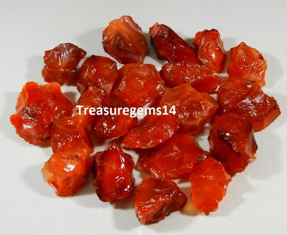 Pulido Rojo Cornalina Cayó Roca Natural Joya Mineral Muestra Rock ágata