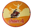 Vintage Indian Motorcycles Sign - Gas Pump Service Station Porcelain Sign