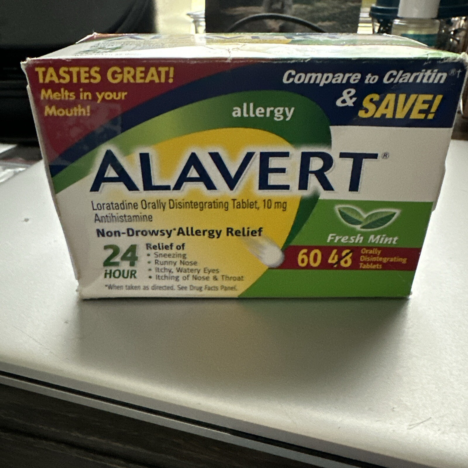 Alavert NonDrowsy Allergy Relief 60 Tablets Mint Expires 6/26 eBay