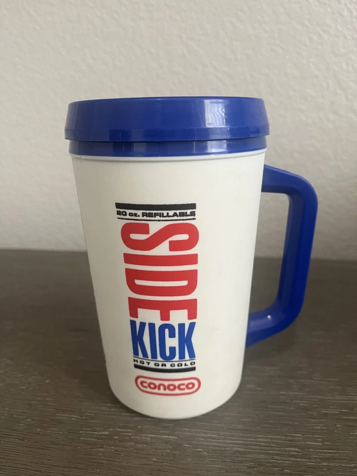 Taza aislante de plástico vintage Conoco Side Kick 20 oz de Aladdin Foto 3 de 4