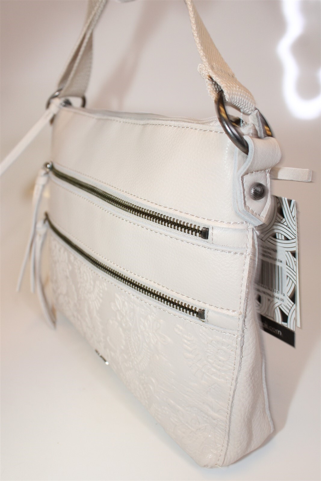 The Sak Reseda NEW Floral Embossed Stone Leather Basic Crossbody Bag