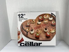 The Cellar 12" Share The Love Wooden Heart Tray with Handles, "Share the Love"
