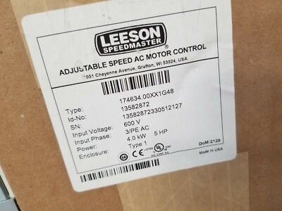 Leeson SM2 Series Vector Drive 174634.00 | eBay