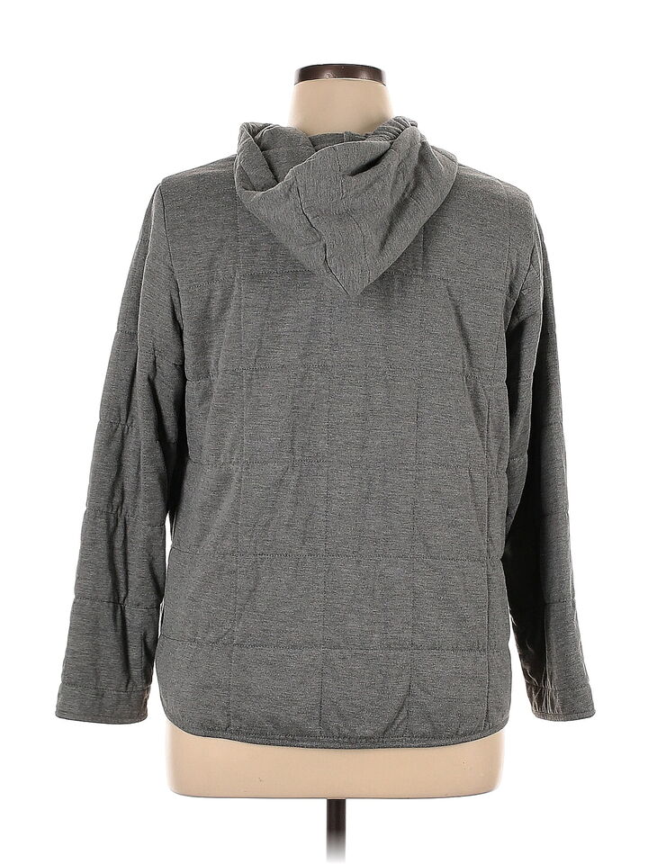 Sigrid Olsen Women Gray Zip Up Hoodie 1X Plus | eBay