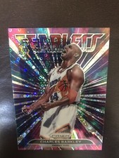 2021-22 Panini Fastbreak Prizm Fearless Disco Silver #19 Charles Barkley HOF  NM
