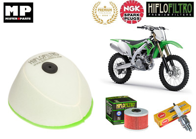 Kit D'entretien Révision Pour Kawasaki KX 450 F 2006-2014 - Filtres à Air/huile Et Bougies