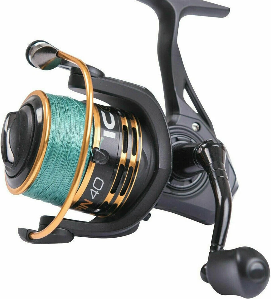 Leeda Icon Spin 50 Rolle geladen mit 20lb Zopf / Köder Spinn Angelrolle