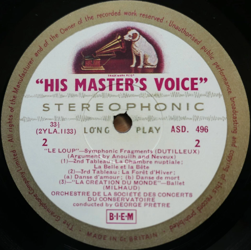 ASD 496 ED1 Contemporary Ballets From France Pretre HMV Stereo 1st W/G - Image 3 of 4