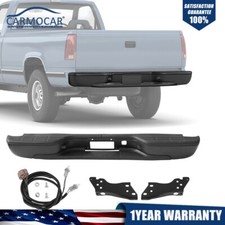 Rear Step Bumper For Chevy Silverado For Gmc Sierra 1500 1999-2007 Black
