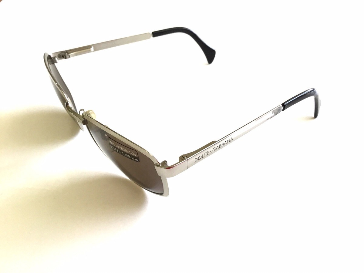D＆G Silver frame sunglasses Dolce Gabbana Sunglasses DG 103S Silver 753 Size 56mm