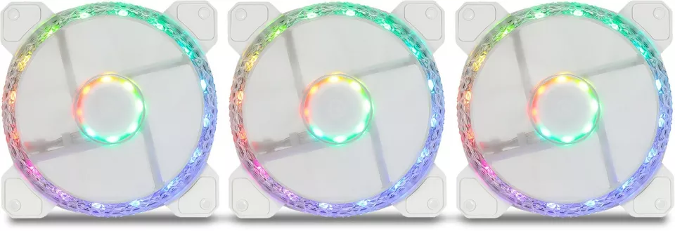 Gelid Solutions Stella Frost Daisy Chain 3 x 120mm ARGB PC Case Fans 70CFM  - Image 2 of 4