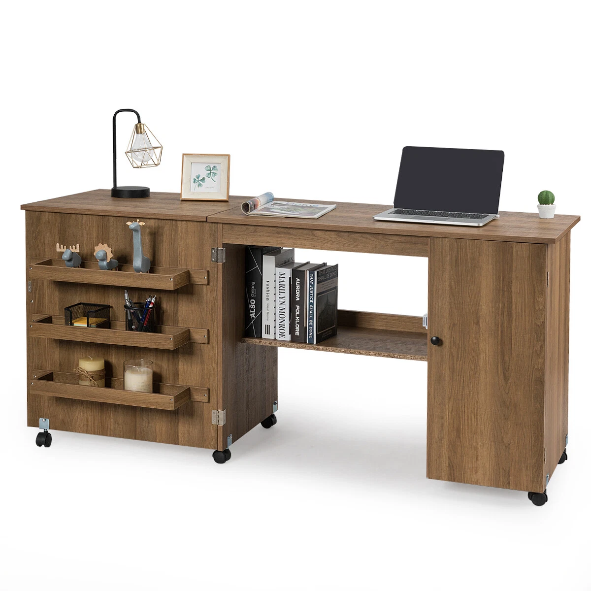 Folding craft on sale cabinet with table