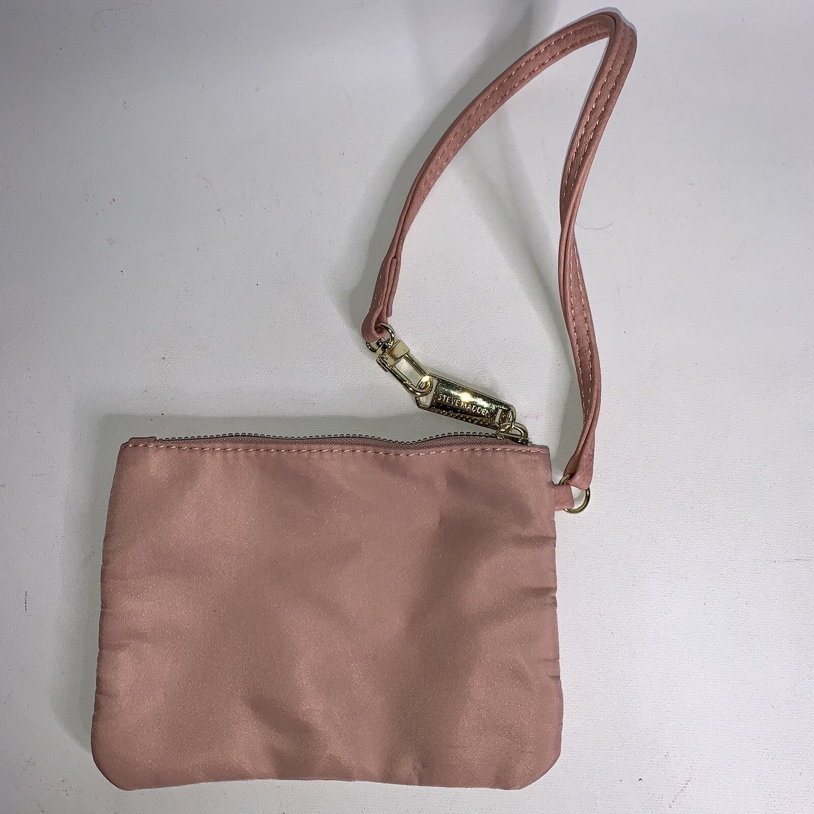 Steve Madden Light Pink Gold Zipper Wristlet Wallet W… Gem