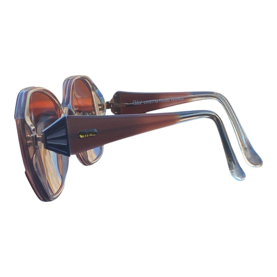 Auténticas gafas de sol vintage Chloé plástico rosa lunetas Francia 115-371 Foto 2 de 4