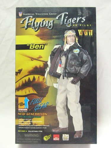 Dragon Airforce Ben WWII Flying Tigers Pilot - 12" Figure - U.S. - 1/6 - 2001