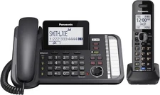 PANASONIC Link2Cell Corded Cordless Phone Answering Machine Call Blocking 2 Line
