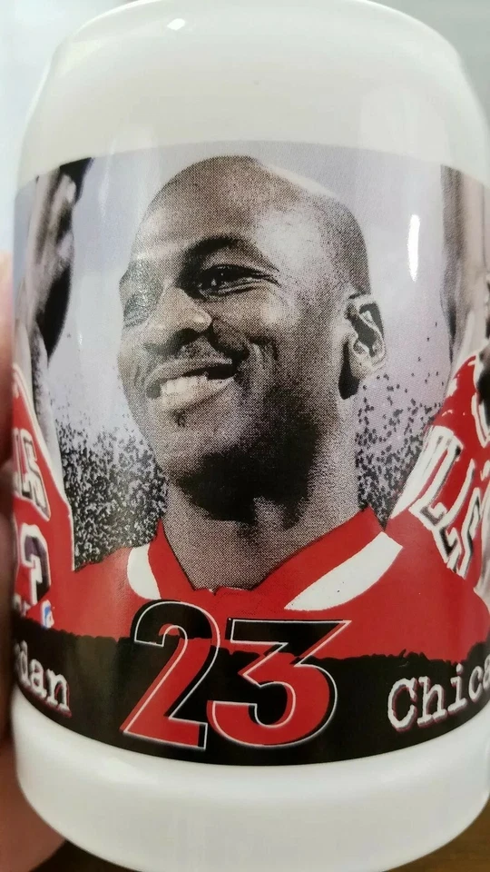 Taza de cubierta superior Michael Jordan 23 Chicago Bulls NBA Stein taza de café jarra años 90 Foto 4 de 4