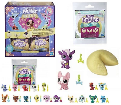Hasbro 4 Stück Littlest Pet Shop Lucky Pets Welle 4 - ver. Tierchen Glückskeks