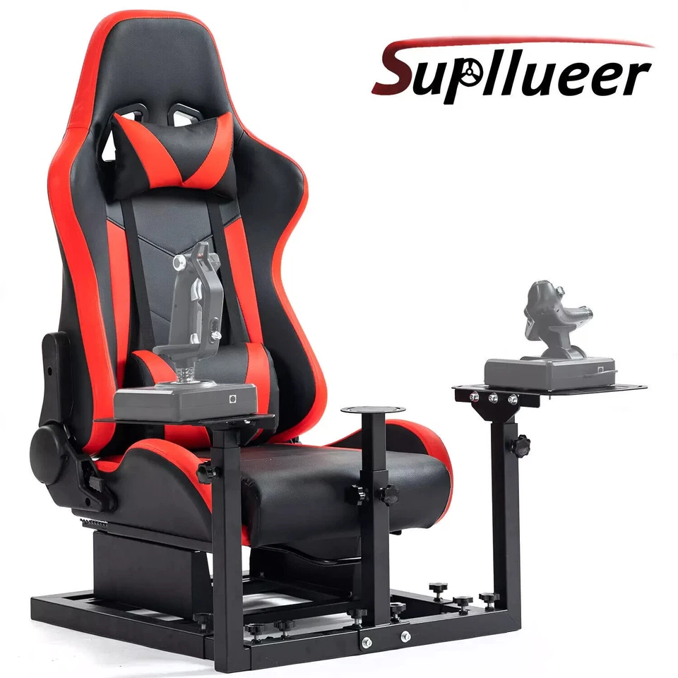 Supllueer Flight Simulation Cockpit with Seat fit Thrustmaster A10C Logitech X52