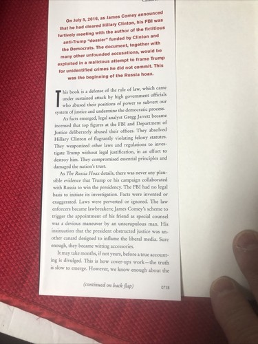 The Russia Hoax Book Gregg Jarrett First Edition Signed With COA Free Shipping - Picture 9 of 24
