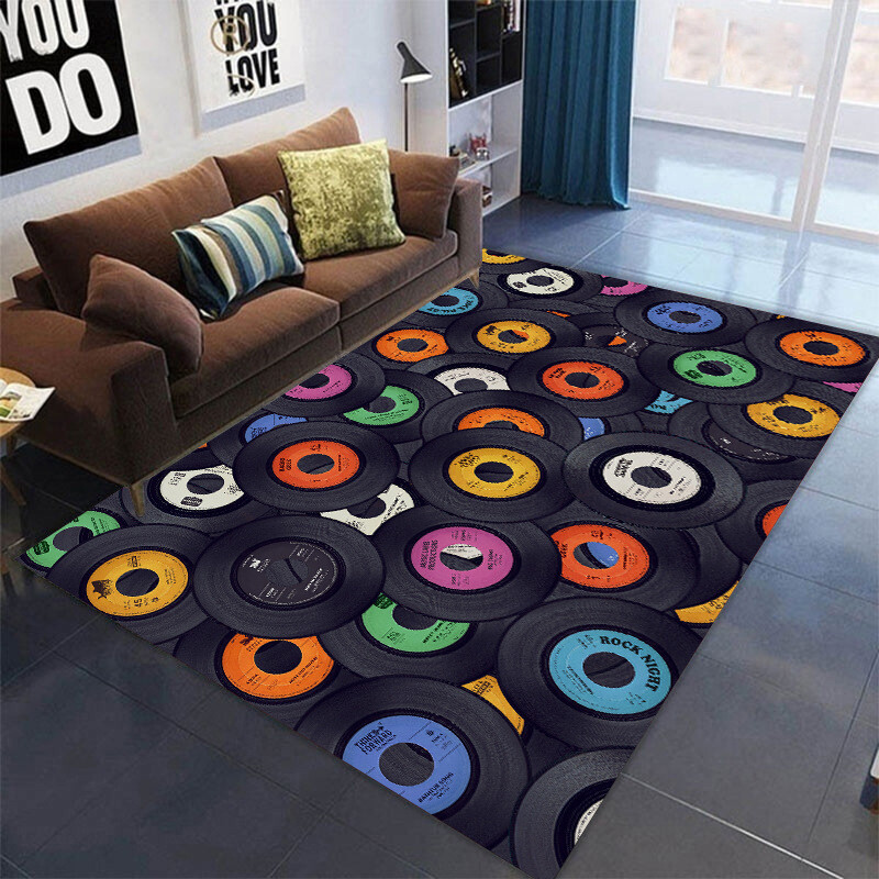 CD de música alfombra dormitorio alfombra decoración puerta antideslizante alfombra baño