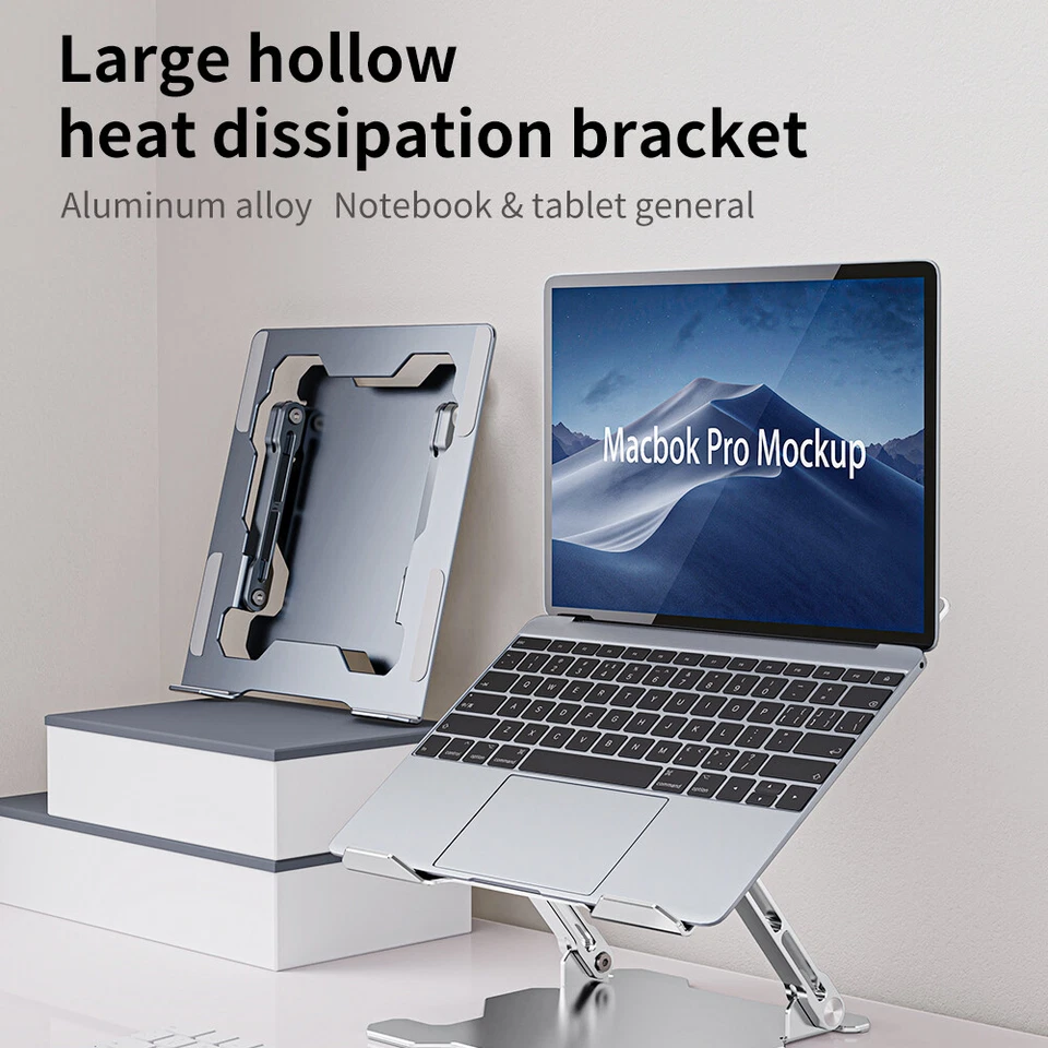 Aluminium Notebook Laptop Ständer Tablet Halter Halterung faltbar drehbare - Bild 4 von 4