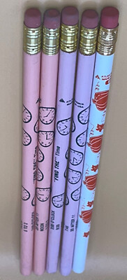 Atlas Pencils Vintage Clocks   Find The Time  & Pumpkin Theme 5 Pencils
