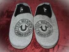 TRUE RELIGION HORSESHU STITCH Slippers GRAY size Medium 9-10