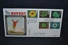 GB first day cover 1995 Springtime on Rupert The Bear cover signed John Harrold