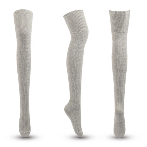 Frauen Winter Warme Gestrickte Socken Über Knie Lange Oberschenkel Hohe 〒 - Bild 11 von 21