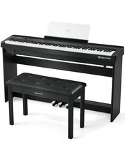Black Fully Weighted 88Key Graded Hammer Action Digital Piano Keyboard w/ Bench