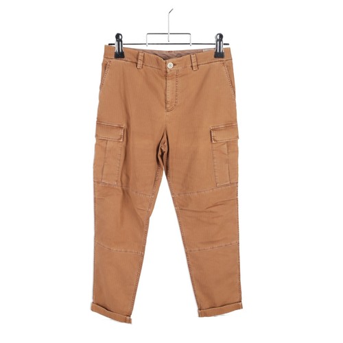 Brunello Cucinelli Cargo Pocket Trousers In Cotton Men Olive Size 50 - Picture 2 of 9