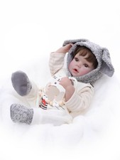 20inch Large Realistic Reborn Baby Doll Hand-Rooted Hair Lifelike Baby Dolls ...