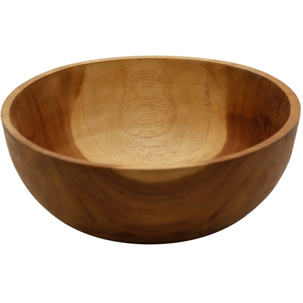 Servierschale Obstschale Holz Schale Holzschale Teakholz Deko Teak Massiv Ø 25Cm-image