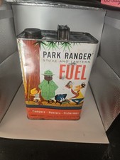 Park Ranger Stove & Lantern Fuel 1 Gallon Metal Advertising Can Gas & Oil