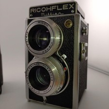 RICOH RICOHFLEX Twin-Lens Reflex Camera f/3.5 8cm Used Japan