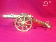 Vintage Brass Cannon on 3 Wheels