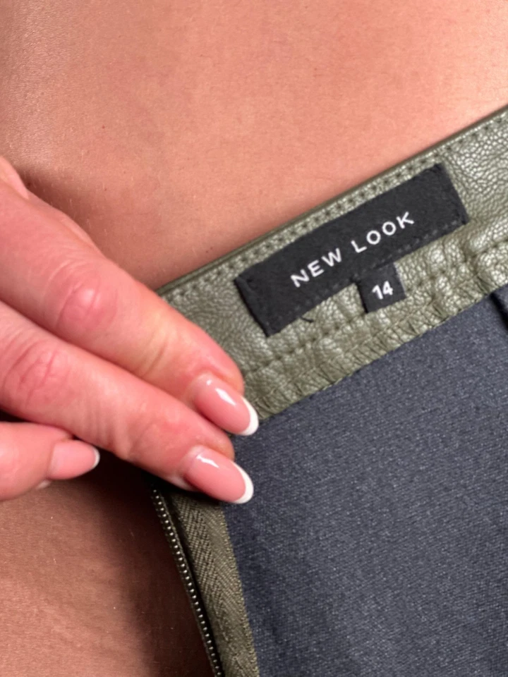 Green Leather Like Mini Skirt, NEW LOOK, SIZE 14, FOR WOMEN, NEW WITHOUT TAGS - Image 4 of 4