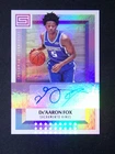 2017-18 Panini Status De'Aaron Fox RC Rookie Freshman Auto Holo