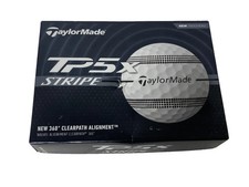 Taylor Made TP5X Stripe One Dozen White Golf Balls, 360 Clearpath Alignmet