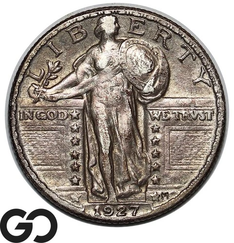 1927 Standing Liberty Quarter, Choice AU