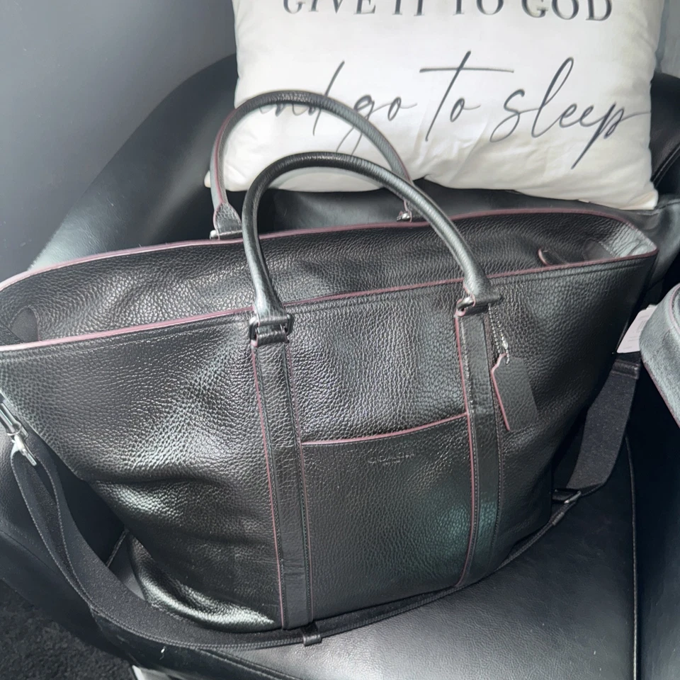 Coach Black Gently Used Trekker Travel Bag with Coach Academy Travel Case - Image 2 of 4