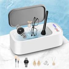 Ultrasonic Jewelry Cleaner with 3 Timer Modes for Rings, Eyeglasses, and More