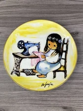 Plate Collector's De Grazia 1986, Girl With Sewing Machine, 3857 of 15,000