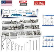 Cotter Pins Assortment Kit 304 Stainless Steel Hitch Pin Clip Tractor Used fo...