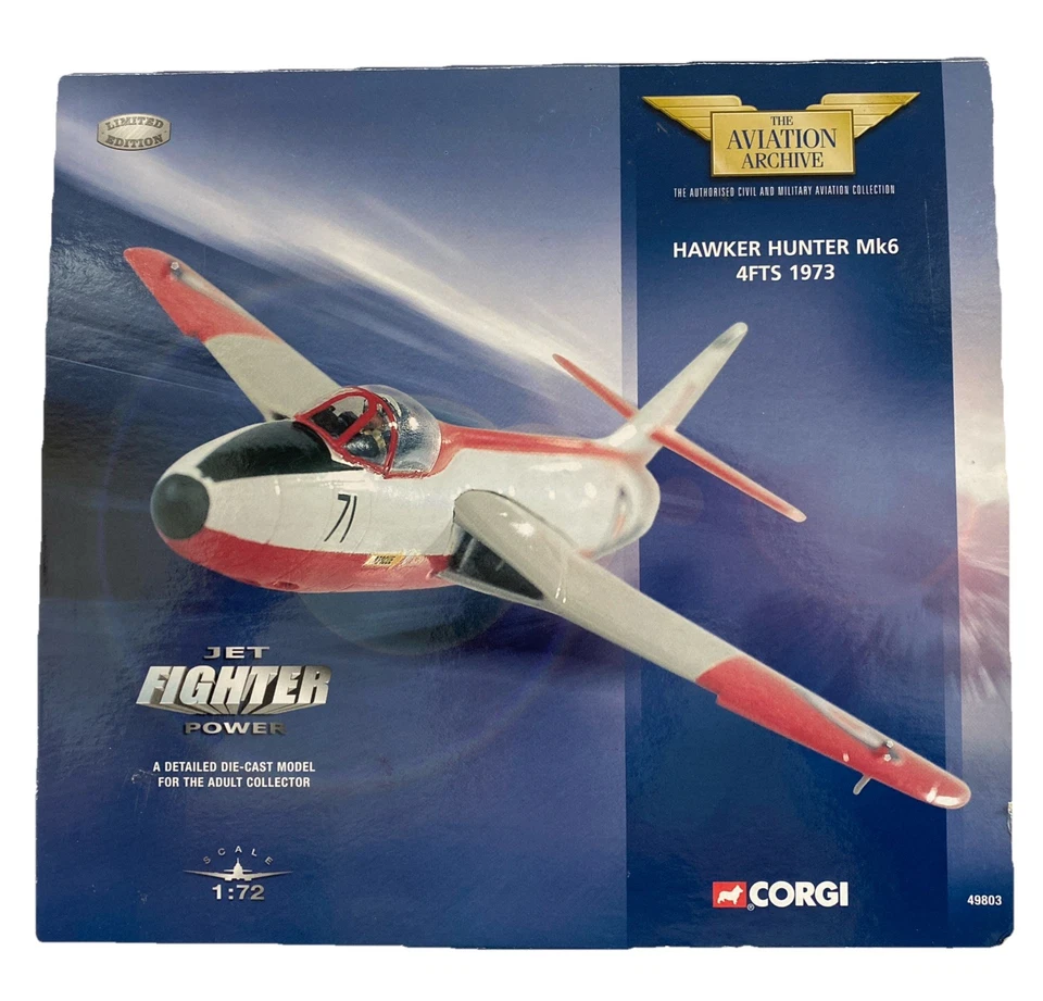Corgi Aviation 1:72 Hawker Hunter MK6 Jet Fighter Power 49803 Limited Edition - Image 2 of 4