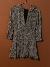 Reformation Mini Women’s Dress High Ruffle Neck Half Length Sleeves Size 6 USA