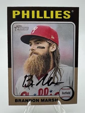 2024 Topps Heritage Brandon Marsh #414 Philadelphia Phillies